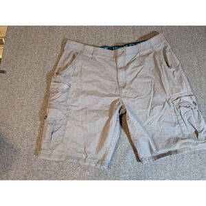 Iron Flex‎ Cargo Shorts Mens 40 Gray Stretch Cotton Casual Twill See Photos